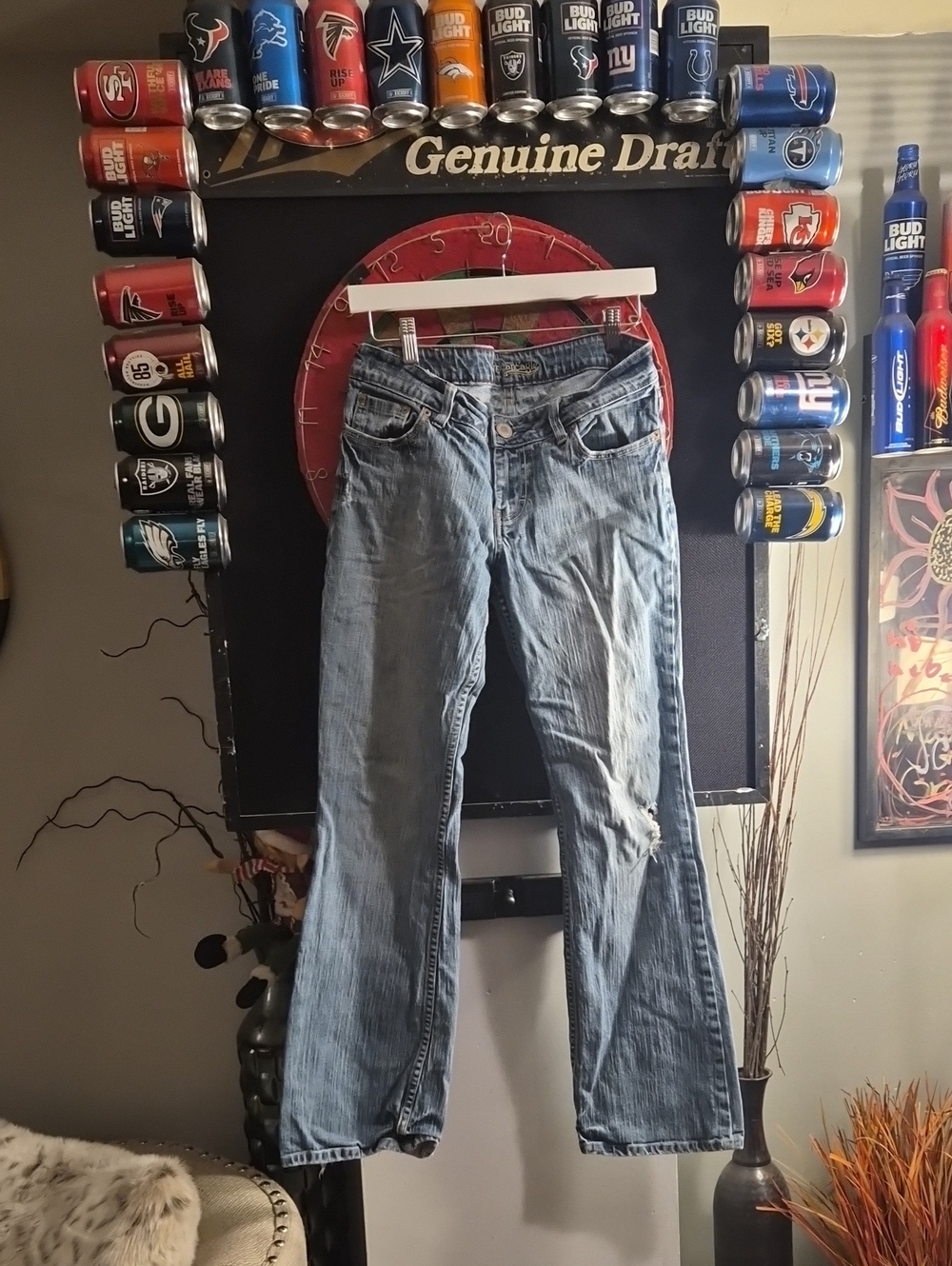 Women's Light Blue Denim Jeans - Casual boot cut american eagle